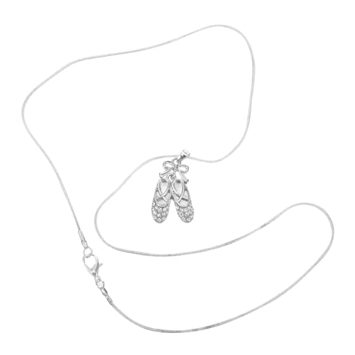 Gatuida Ballerina Halskette Damen Clavicle Chain mit Strass Anhänger Ballettschuh Schmuck für Frauen zu Hochzeit Geburtstag Valentinstag von Gatuida