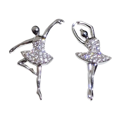 Gatuida Ballerina Ohrringe Damen Tanzschmuck Ohrstecker Silber Ballett Tänzerin Design Modisch Statement Schmuck für Tänzerinnen von Gatuida