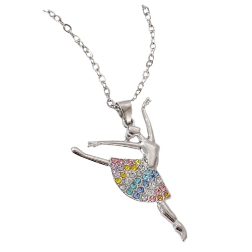 Gatuida Ballett Mädchen Halskette mit Strass Anhänger Zarte Clavicle Kette für Frauen Modischer Balletttänzer Schmuck für Tanzliebhaber und Alltag von Gatuida