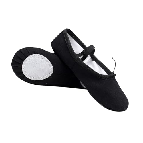 Gatuida Ballettschuhe Leicht rutschfest Elastisches Band Atmungsaktiv Tanz und Yogaschuh Schwarz für Mädchen und Damen Training Traditionell Modern Jazz von Gatuida