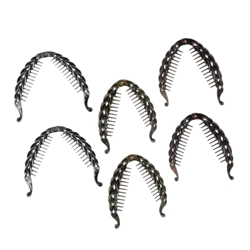 Gatuida Bananen Haarspangen 6 Stück Flexible Haarklammern für Dickes und Lockiges Haar Tragbar und Langlebig für und Mädchen Dekorative Haar Accessoires von Gatuida