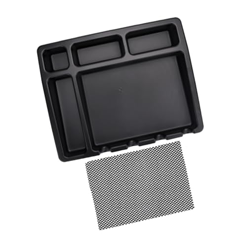 Gatuida Barber Organizer Tray mit Rutschfester Matte Vielseitiger Halter für Haarschneidemaschinen und Friseurzubehör Langlebig Leicht für Salon und Heimgebrauch von Gatuida