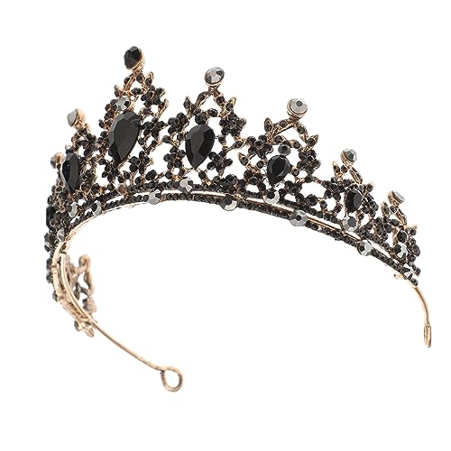 Gatuida Barock Retro Krone Stirnband aus Langlebiger Legierung Schwarzes Headwear für Damen Braut Geburtstagsfeier Festliches Haarschmuck Accessoire Geeignet für Hochzeit und Kostümparty von Gatuida