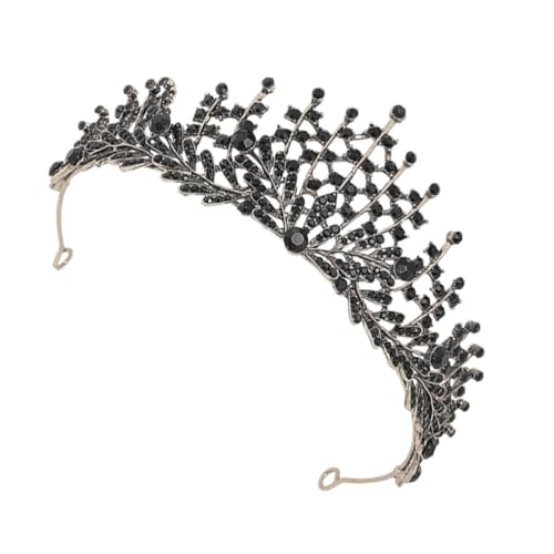 Gatuida Barocke Schwarze Tiara Krone aus Langlebiger Legierung Retro Braut Haarschmuck für Hochzeit Party und Geburtstagsfeier Eleganter Kopfschmuck für Damen und Brautjungfern von Gatuida
