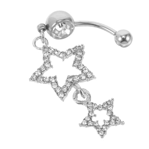 Gatuida Nabelring Mit Baumelndem Sternanhänger Funkelndem Strassstein-schmuck Bauchnabelpiercing Für Frauen Körperschmuck von Gatuida