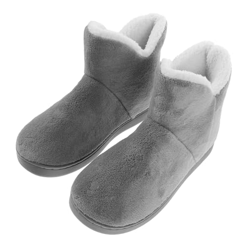 Gatuida Baumwollpantoffeln Plüsch Winterpantoffeln Rutschfeste Booties Warme Winterschuhe Pantoufles Femme Hiver Hohe Hausschuhe Warme Fleece Hausschuhe Damenpantoffeln von Gatuida