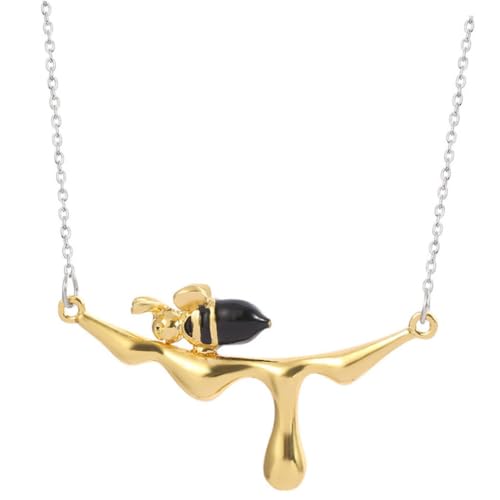 Gatuida Bienen Halskette Damen Filigrane Kette Leichter Legierungsanhänger Halskette für Frauen Mädchen Alltag Schmuck von Gatuida