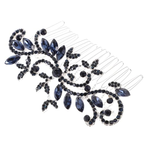 Gatuida Blauer Braut Haarkamm Kopfbedeckung für Hochzeiten Fotografie Requisiten und Partys Stilvoller Haarschmuck für Damen Perfektes für Freundinnen von Gatuida