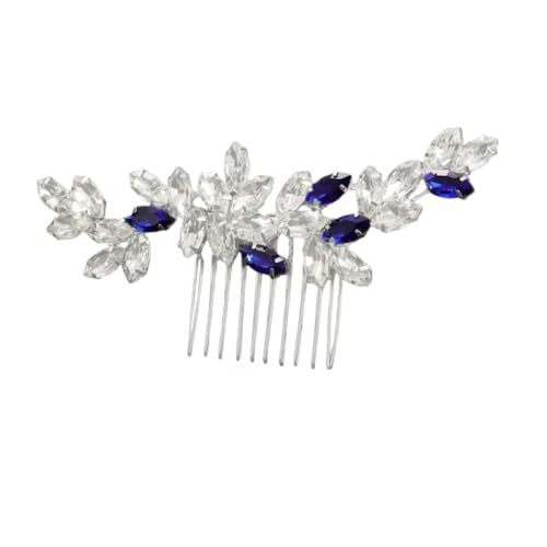 Gatuida Blauer Strass Haarkamm aus Legierung Eleganter Brautschmuck für Hochzeit Langlebiger Damen Haarschmuck Funkelnder Kopfschmuck für Braut Brautjungfern und Festliche Anlässe von Gatuida