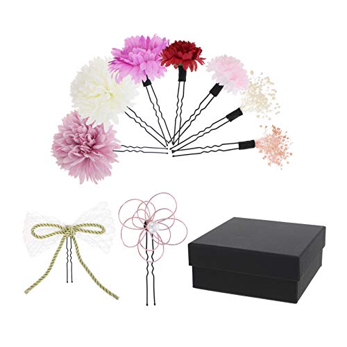 Gatuida Blumen Kopfschmuck Japanischer Stil Haar Ornament Dekorativer Kopfschmuck Für Mädchen Blumen Haarschmuck Mit Eleganter Verarbeitung von Gatuida