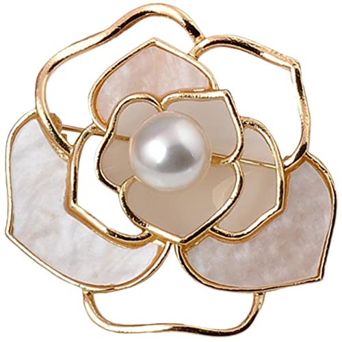 Gatuida Blumenbrosche Anstecknadel Langlebiger Legierung Kleidung Lapel Pin Blumenform Vielseitig für Jacken Schals Taschen Sicherer Halt Damenschmuck Accessoire von Gatuida