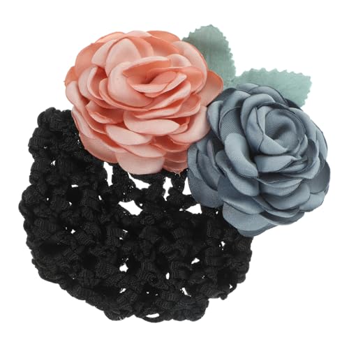 Gatuida Blumenhaar Netz Haarnetz Dutt Haargummi Damen Haarspange mit Blumenmuster Langlebiges Sanftes Material für Alltag und Besondere Anlässe Elegant und Praktisch von Gatuida