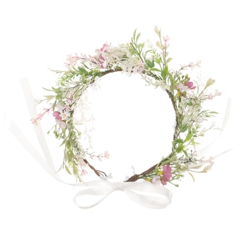 Gatuida Blumenkranz Haarschmuck für Braut und Mädchen Leichter Blumen Stirnband Kopfschmuck mit Zartem Design Rutschfest Bequem Ganztägig Tragbar Geeignet für Hochzeit Fotoshooting von Gatuida