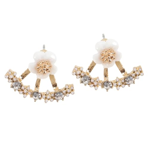 Gatuida Blumige Ohrstecker Damen Goldfarben Kleine Ohrpiercing Ohrringe Nickelfrei Leicht Elegant Hochzeit Braut Schmuck von Gatuida