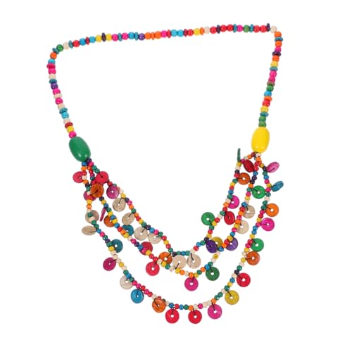 Gatuida Böhmische Halskette Kokosnuss und Bunten Holzperlen Mehrschichtiges Design Modisches Accessoire für Damen für Partys Strand und Tägliches Tragen Zufällige Farbe Gatuida Böhmische Halskette Kokosnuss und Bunten Holzperlen Mehrschichtiges Design Modisches Accessoire für Damen für Partys Strand und Tägliches Tragen Zufällige Farbe von Gatuida