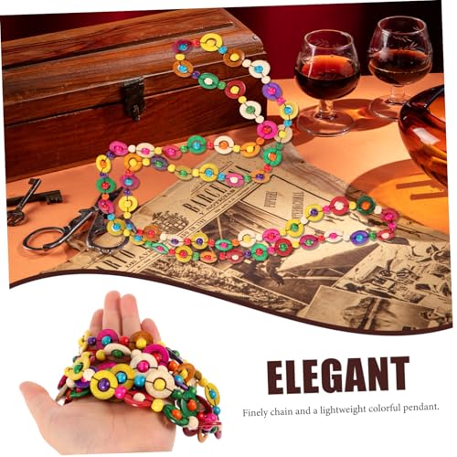 Gatuida Bohemia Kokosnussschale Halskette Handgewebt Bunte Perlen Anhänger Damen Schmuck Geschenk für Alltag Strand Party Gatuida Bohemia Kokosnussschale Halskette Handgewebt Bunte Perlen Anhänger Damen Schmuck Geschenk für Alltag Strand Party von Gatuida