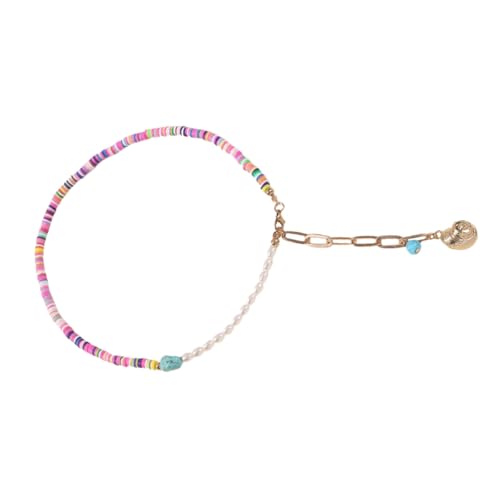 Gatuida Bohemian Damen Perlenkette Halskette mit Bunten Schmucksteinen Modische Halskette aus Legiertem Material für Frauen und Mädchen Vielseitiger Modeschmuck für Alltag und von Gatuida