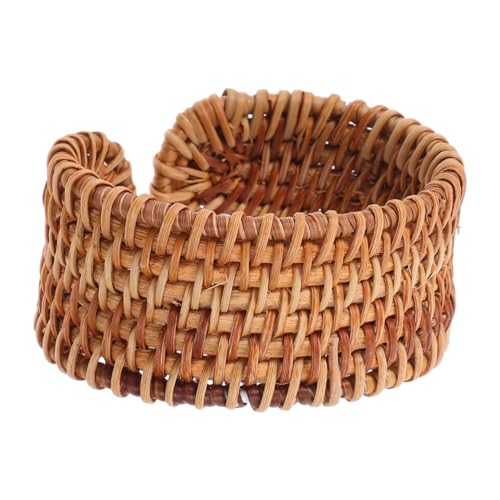 Gatuida Bohemian Rattan Bangle Leichtes Geflochtenes Armband Damen Sommer Statement Schmuck Rustikal Geflochtenes Handgefertigtes Ethnisches Großes Wickelarmband von Gatuida