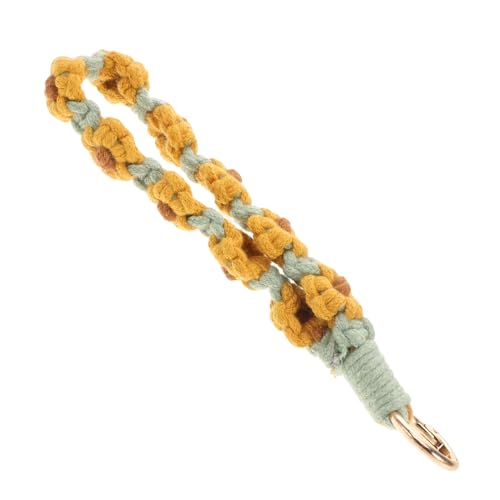 Gatuida Boho Blumen Schlüsselanhänger Handgefertigt Langlebiger Geflochtener Schlüsselanhänger als Modisches Armband Multifunktional als Handgelenkschlaufe und Anhänger für Damen und von Gatuida