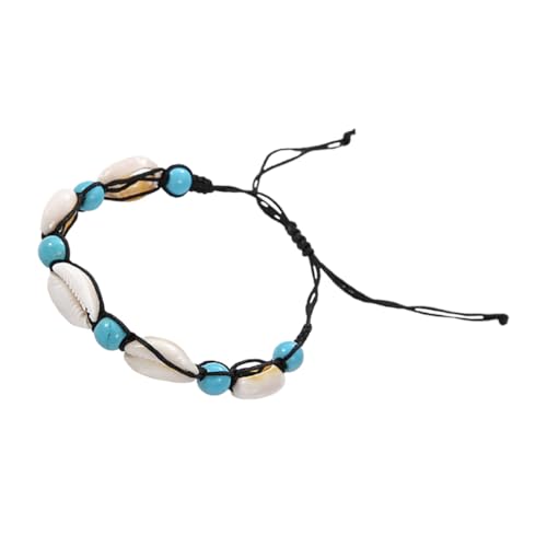 Gatuida Boho Fußkettchen Damen Ethno Stil Verstellbar Strand Schmuck mit Muschel Anhänger Sommer Beach Fußkette Modisch Langlebig von Gatuida
