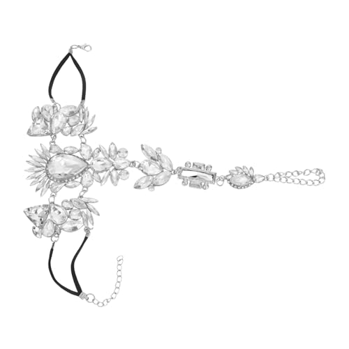 Gatuida Boho Fußketten Strass Fußkette Klobige Fußkettchen Für Damen Knöchelkette Gliederkette Fußkettchen Modische Halskette Armband von Gatuida