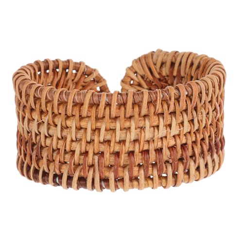 Gatuida Boho Geflochtener Rattan Armband Damen Leichter Handgefertigter Wickel Bangle Robustes Sommer Strand Accessoire Modischer Ethno Stil Langlebiges Geflochtenes Armband von Gatuida