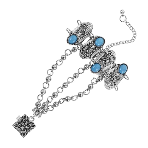 Gatuida Boho Handkette mit Integriertem Ring Ethnischer Vintage Schmuck für Frauen Robusten Materialien Einzigartiges Design Traditioneller Stil für Geeignet von Gatuida