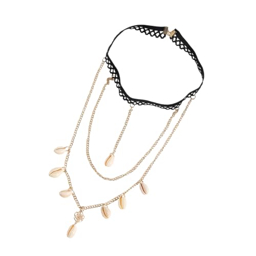Gatuida Boho Mehrlagige Bein Kette mit Muschelanhängern Elastisch Verstellbar Körper Schmuck Damen Strand Festival Zubehör von Gatuida