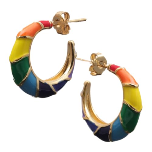 Gatuida Boho Ohrstecker Damen Modeschmuck Regenbogen Ohrschmuck Leicht und Elegant Für Alltag und Party von Gatuida