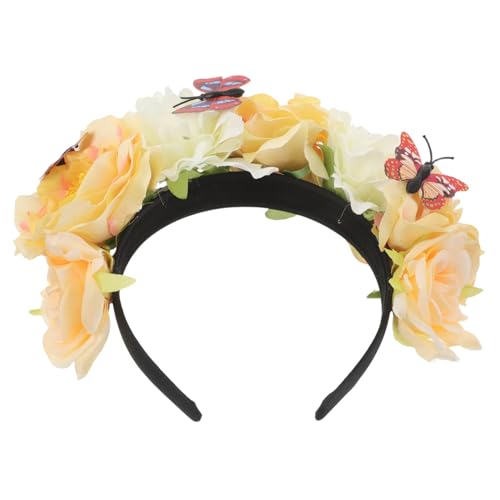Gatuida Boho Schmetterling Blumenkranz Haarreif Mexikanischer Stil Party Accessoire mit Realistischen Blüten Leichter Bequemer Kopfschmuck für Halloween und Themenfeste Gatuida Boho Schmetterling Blumenkranz Haarreif Mexikanischer Stil Party Accessoire mit Realistischen Blüten Leichter Bequemer Kopfschmuck für Halloween und Themenfeste von Gatuida