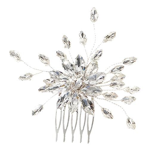 Gatuida Braut Haarkamm mit Kristallen Handgefertigtes Silbernes Hochzeits Haarteil Leichter und Stabiler Brautschmuck Vielseitiger Kopfschmuck für Hochzeit Party und Festliche Anlässe von Gatuida