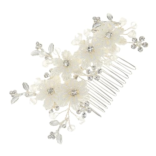Gatuida Braut Haarkamm mit Weißen Blumen und Goldenen Perlen Seitlicher Hochzeit Haarschmuck für Damen Eleganter Schmuck für Brautfrisur zu Hochzeit Party und Besonderen Anlässen Gatuida Braut Haarkamm mit Weißen Blumen und Goldenen Perlen Seitlicher Hochzeit Haarschmuck für Damen Eleganter Schmuck für Brautfrisur zu Hochzeit Party und Besonderen Anlässen von Gatuida