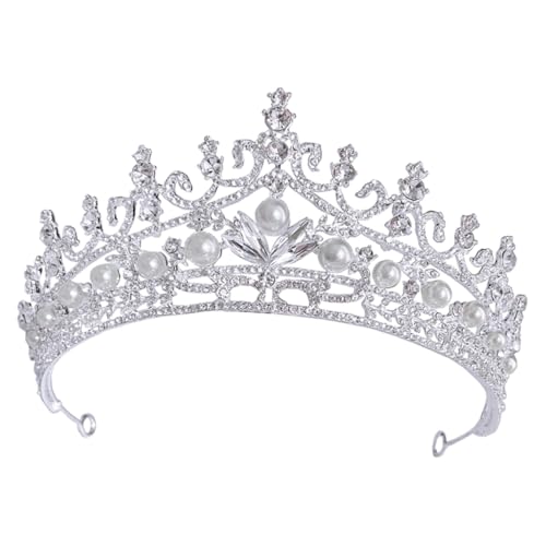 Gatuida Brautkrone mit Funkelnden Strasssteinen Silbernes Tiara Haarband aus Langlebiger Zinklegierung für Hochzeit Party und Festliche Anlässe Modischer Kopfschmuck für Damen und Braut von Gatuida