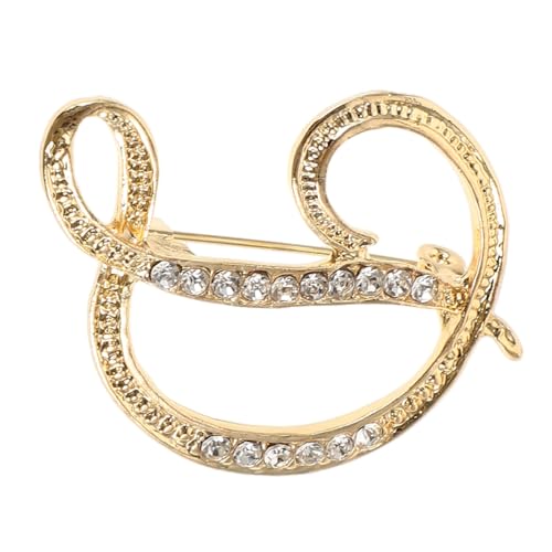 Gatuida Brosche Anstecknadel Damen D Strass Metall Pin für Jacke Hut Tasche Kleid Accessoire Vielseitig für Business Party Hochzeit Modisch und Einfach zu Tragen von Gatuida
