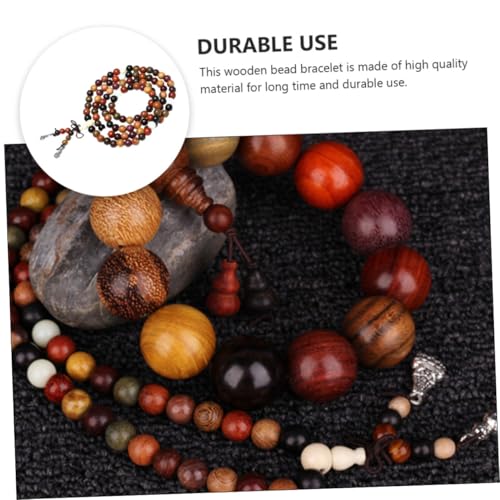 Gatuida Buddha Bead Armband Perlen Natürliches Sandelholz Holzarmband für Herren Damen Boho Schmuck für Alltag Party Meditation Accessoire von Gatuida