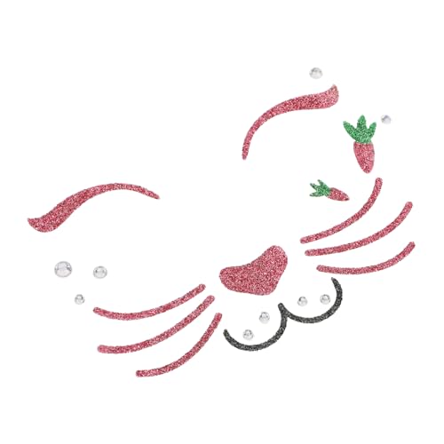 Gatuida Bunny Face Sticker Temporäres Makeup Hasen Glitzer Gesicht Aufkleber für Osterfest Karneval Party Gesichtsschmuck Langlebig Hautfreundlich von Gatuida