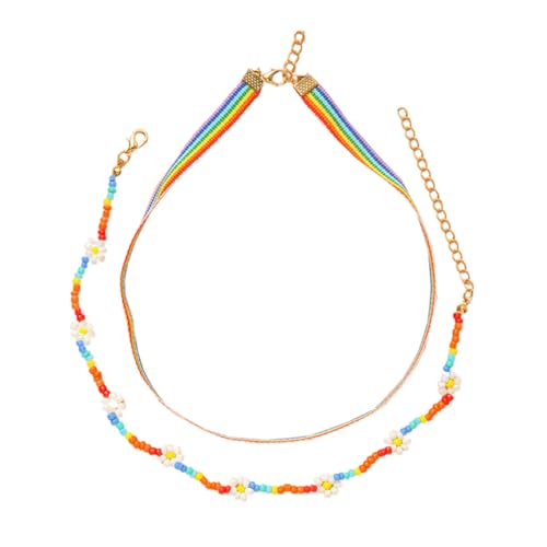 Gatuida Bunte Boho Choker Halskette Geschichtete Perlenkette mit Regenbogen motiv Hawaiianischer Stil für Frauen und Mädchen für Strand Reisen und Sommer outfits Gatuida Bunte Boho Choker Halskette Geschichtete Perlenkette mit Regenbogen motiv Hawaiianischer Stil für Frauen und Mädchen für Strand Reisen und Sommer outfits von Gatuida