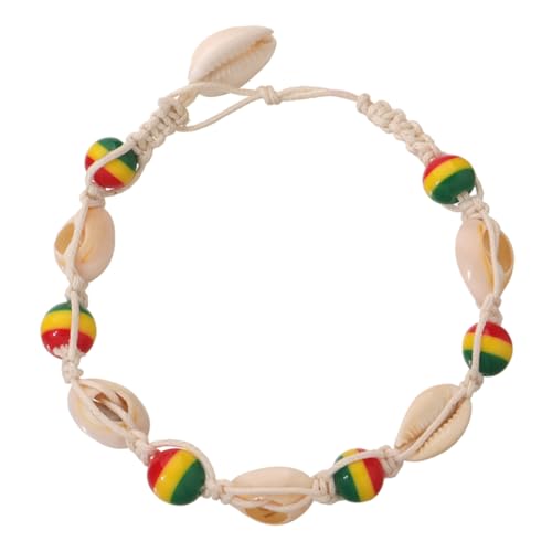 Gatuida Bunte Holzperlen Fußkettchen mit Anhänger Handgefertigte Knöchelkette für Damen Perfektes Modeschmuck Accessoire für Strandpartys und Tägliches Tragen von Gatuida