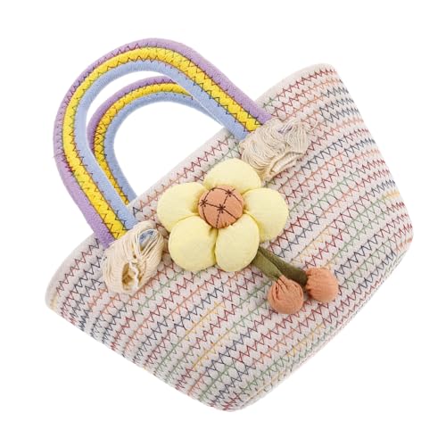 Gatuida Bunte Kleine Umhängetasche Damen Handtasche aus Robustem Material Vielseitig Kombinierbar Modische Regenbogen optik Strapazierfähige Gewebte Schultertasche für Sommer und Reisen von Gatuida