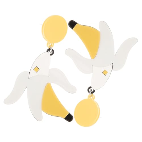 Gatuida Bunte Kunststoff Bananenohrringe Damen Sommer Große Statement Frucht Ohrhänger Leicht Modisch Spaßiger Schmuck für Partys und Alltag von Gatuida