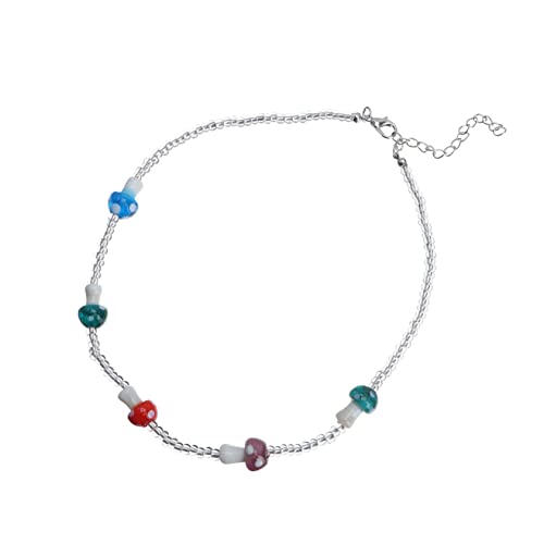 Gatuida Bunte Pilz Halskette Damen Kreativer Modeschmuck Anhänger Kette für Party Alltag und Stilvolles Accessoire für Frauen von Gatuida