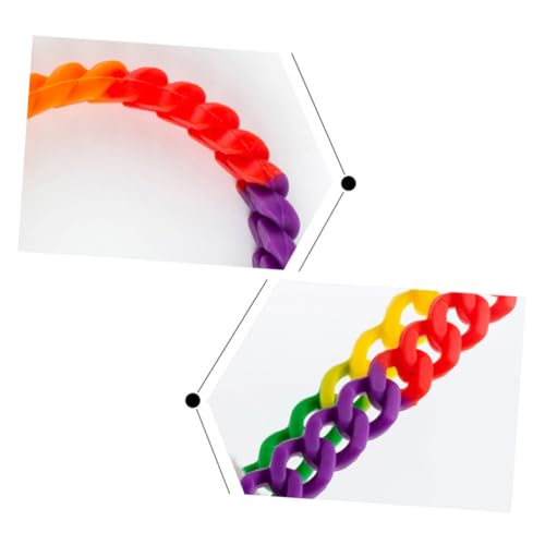 Gatuida Buntes Silikonarmband Regenbogenfarben Flexibles Hautfreundliches Material Unisex Armband für Damen und Herren Verstellbares Design Modisches Accessoire für Alltag und Events Gatuida Buntes Silikonarmband Regenbogenfarben Flexibles Hautfreundliches Material Unisex Armband für Damen und Herren Verstellbares Design Modisches Accessoire für Alltag und Events von Gatuida