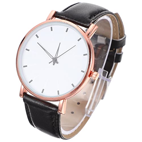 Gatuida Business Casual Herrenarmbanduhr Mit Dünnem Quartzwerk Und Lederarmband Elegant Und Präzise Für Formelle Und Anlässe Roségold Mit Weißem Zifferblatt von Gatuida