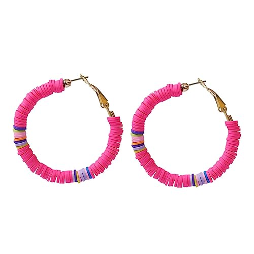 Gatuida C Förmige Polymer Clay Ohrringe Damen Bunte Leichte Creolen Wasserfest Langlebig Modisches Statement für Sommer Strand Alltag und Gatuida C Förmige Polymer Clay Ohrringe Damen Bunte Leichte Creolen Wasserfest Langlebig Modisches Statement für Sommer Strand Alltag und von Gatuida