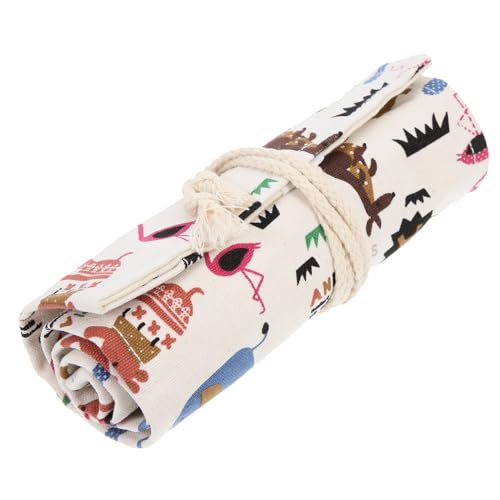 Gatuida Canvas Roll Up Pencil Bag Stifterolle für Künstler Vielseitiger Zeichnung Stifte Organizer Robuste Pinseltasche zur Sicheren Aufbewahrung von Buntstiften und Pinseln von Gatuida