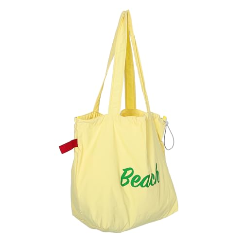 Gatuida Canvas Tragetasche Damen Großes Fassungsvermögen Schultertasche Shopper Vielseitige Handtasche für Alltag Einkauf Strand Reise Camping Gelb von Gatuida