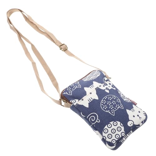 Gatuida Canvas Umhängetasche Damen Kleine Crossbody Bag mit Aufdruck Leichte Handytasche für Schlüssel Karten und Münzen Schultertasche für Alltag Shopping und Reisen von Gatuida