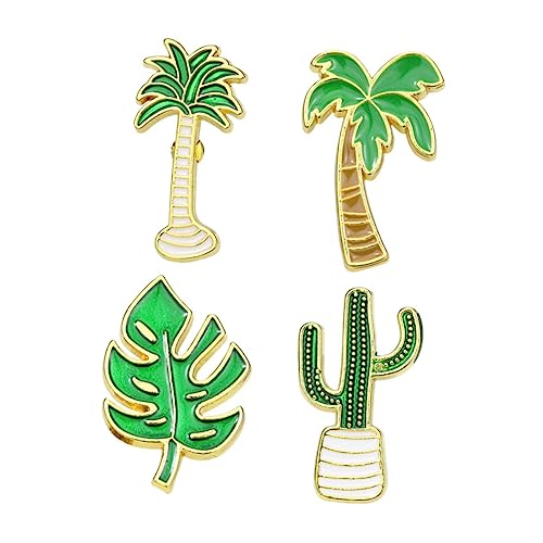 Gatuida Cartoon Pflanzen Broschen Kaktus Kokos Monstera Emaille Anstecknadeln für Kleidung Rucksack Schmuck Geschenk Damen Mädchen von Gatuida