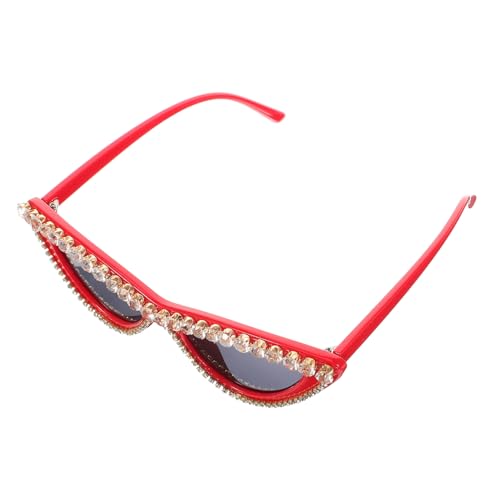 Gatuida Cat Eye Sonnenbrille Damen Rot mit Strasssteinen Modische Dekorative Dreieck-design Langlebige Pc-material Vielseitig Kombinierbar für Party Urlaub Alltag Gatuida Cat Eye Sonnenbrille Damen Rot mit Strasssteinen Modische Dekorative Dreieck-design Langlebige Pc-material Vielseitig Kombinierbar für Party Urlaub Alltag von Gatuida