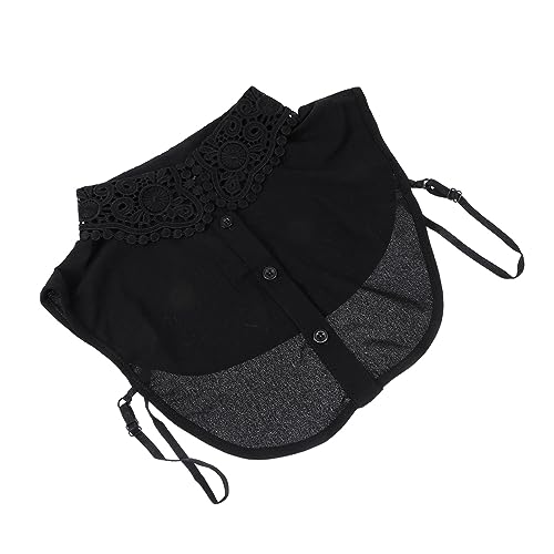 Gatuida Chiffon Fake Collar für Damen Abnehmbarer Alltagstauglicher Blusenkragen mit Schleifen Design Hautfreundlich Leicht zu Reinigen Passend zu Pullovern Hemden und Jacken Schwarzer von Gatuida
